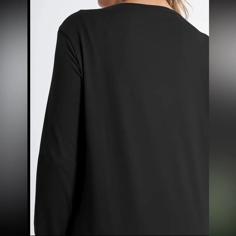 New Black longer style cardigan sweater with pockets womens XL 16 18 - Picture 6 of 6